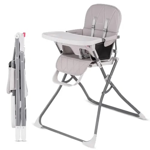 Slim Foldable High Chair for Babies and Toddlers | Five Point Safety Belt | Collapsible High Chair | Easy Clean HighChair | Highchairs for Babies and Toddlers | Silla de Comer para Bebe