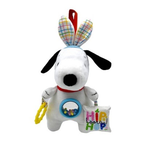 Peanuts Snoopy Easter Hanging Activity Toy: Teether, Squeaks, Multiple Activities, Fine Motor Skills