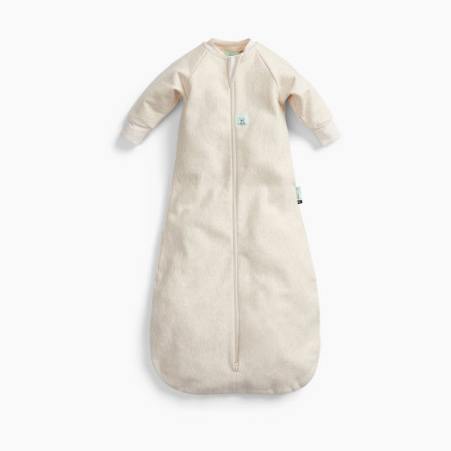 ergoPouch Jersey Sleep Sack with Sleeves 1.0 Tog - Oatmeal Marle, 03-12months