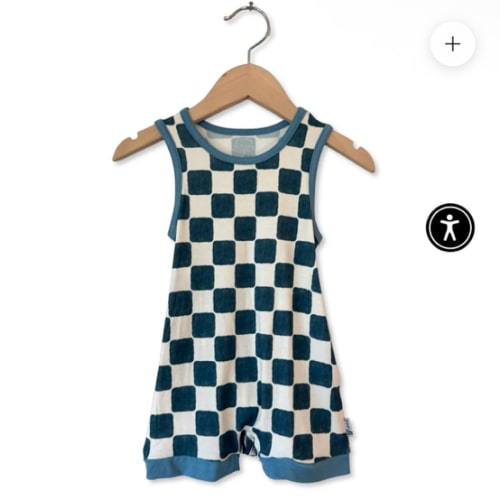 Checker Me Out Sleeveless Shorty Romper Luxe Edition | Cotton Bamboo Blend