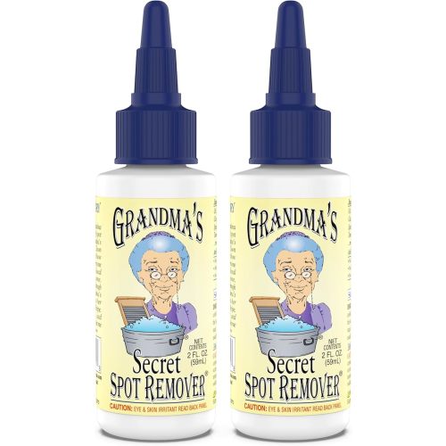 Grandma's Secret Spot Remover for Clothes - Chlorine, Bleach and Toxin-Free - Fabric Stain Remover Removes Oil, Paint, Blood and Pet Stains – 2 Ounce, Pack of 2