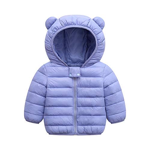 BFFBABY Winter Down Coats for Kids Baby Boys Girls Light Puffer Padded Jacket Bear Hoods Infant Outerwear