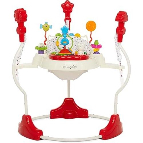 Dream On Me Zany 2-in-1 Activity Center and Bouncer in White & Black Print