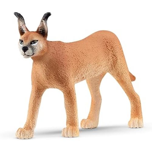 Schleich Wild Life Realistic Female Caracal Toy Figurine - Authentic and Highly Detailed Animal Toy, Durable for Education and Fun Play, Perfect Toy for Boys and Girls, Ages 3+