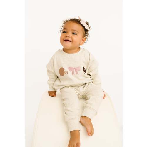 Touchdown Bow Embroidered Crewneck Set