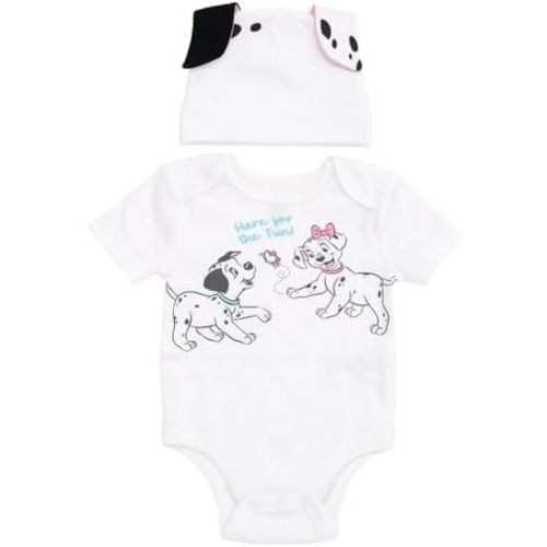 Disney Cosplay Baby Bodysuit and Hat Set Newborn to Infant Sizes (Newborn - 24 Months)