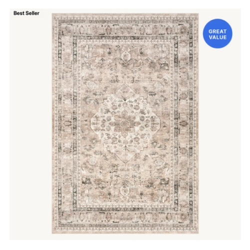 Keyara Spill Proof Washable Rug | Stone – Rugs USA