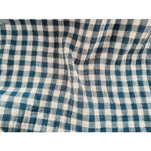 Checked Muslin Crib Sheet: Handmade Gingham Cotton Baby Bedding