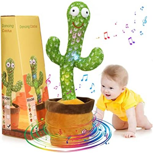Emoin Dancing Cactus for Baby Boys Girls Toy with Toy Box, Cactus Baby Toys 6 to 12 Months Singing Talking Cactus Toy Repeat What You Say Newborn Infant Toy Gift