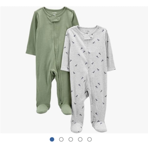 Simple Joys by Carter's unisex baby 2-pack 2-way Zip Textured Sleep and Play