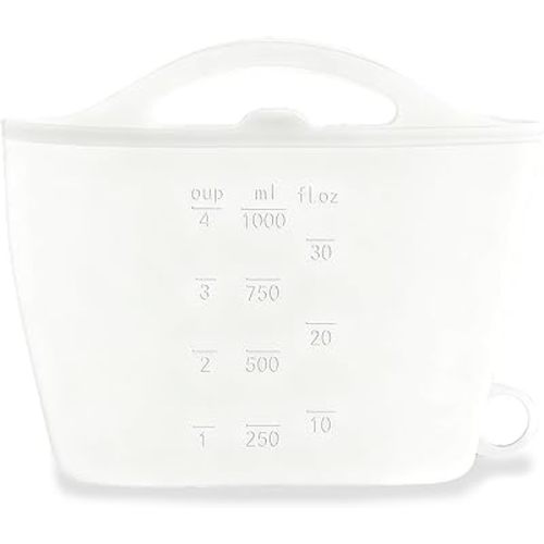 Silicone Microwave Steriliser Bag, 1200ml Reusable Sterilizing Bags for Bottles & Breast Pump Parts, Silicone Food Storage Bags for Home and Travel