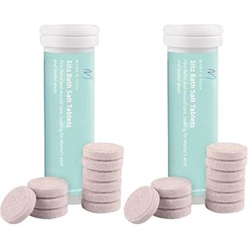 Sitz Bath Salt Tablets for Postpartum Care | Postpartum Essentials Pack of 10 Sitz Bath for Postpartum Care|Postpartum and Hemorrhoids Recovery | Natural Salts & Minerals Postpartum Bath Soak (2 Pack)