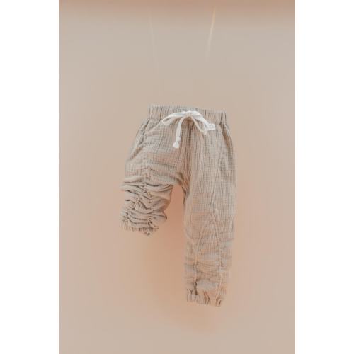 grow with me baby pants | beige | organic cotton | unique baby gift | 0–2 years | sustainable & handmade