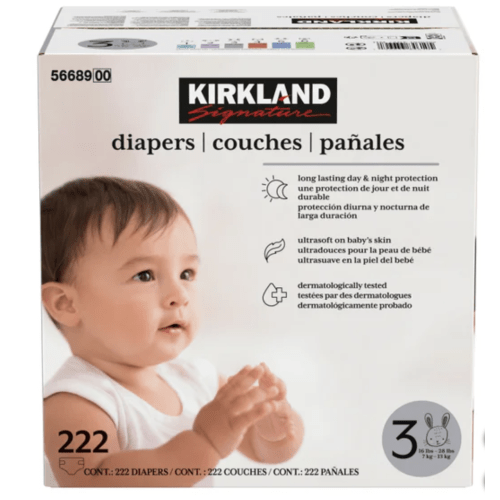 Kirkland Signature Diapers, Sizes 3 - 6