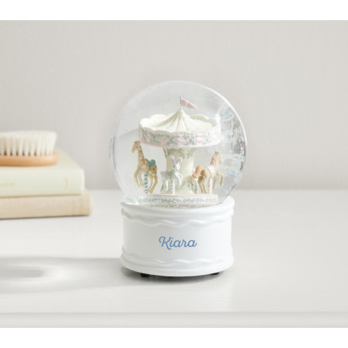 AERIN Spinning Carousel Musical Snow Globe