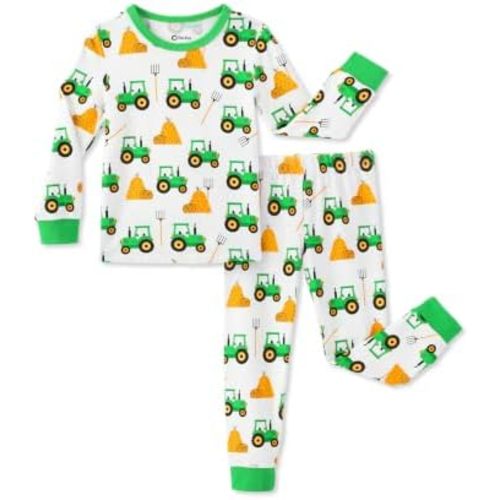 PATPAT Baby & Toddler Pajamas with Organic Cotton, 2-piece PJs for Girl Boy