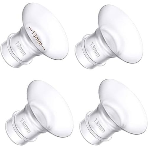 4PCS Flange Insert 13mm Compatible with Momcozy M5/M6/M9/S12 Pro/S9 Pro/V1 Pro/V2 Pro, Spectra/Medela/Elvie/NCVI/TSRETE/eufy/Lansinoh/Paruu/MomMed Breast Pump 24mm Shields/Flanges