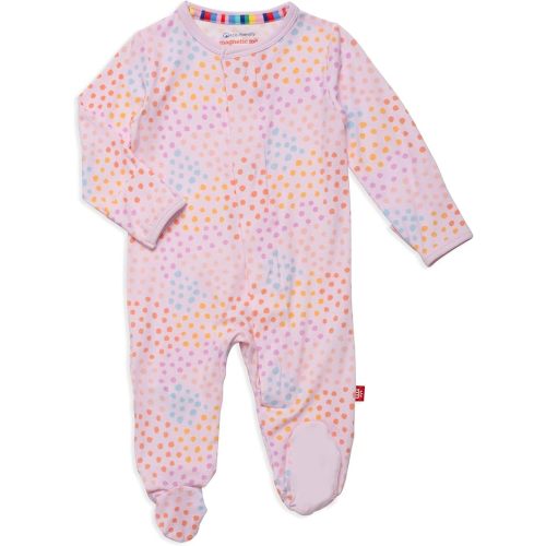 Magnetic Me Footie Pajamas - 100% Organic Cotton Baby Pajamas - Quick Magnetic Fastener Sleeper for Baby Boy and Girl