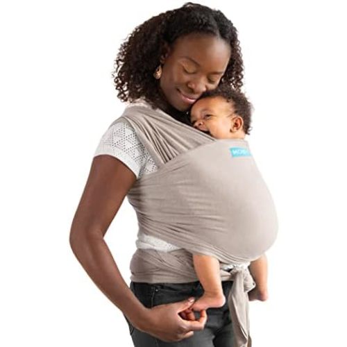 Moby Baby Wrap Carrier Element for Newborns to Toddlers (8-33lbs), Infant Sling Carrier, Ultra Lightweight & Hands Free Design, Adjustable for All Body Types (Taupe)