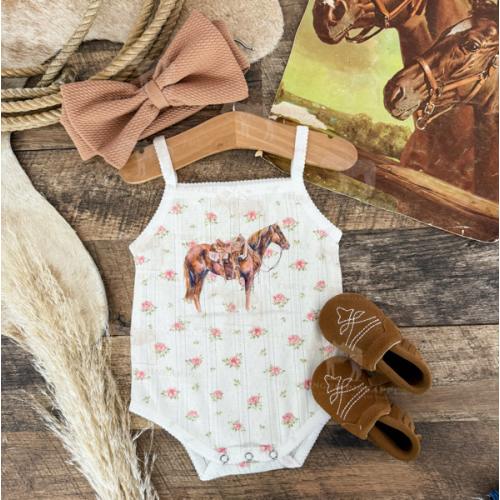 The Goodhorse Floral Pointelle Onesie/Tank (Baby/Toddler)