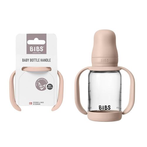 Bibs | Baby Bottle Handle | Easy & Comfortable Grip | Non-Slip Surface | BPA-Free | Dishwasher Safe | BIBS Baby Bottle Accessories | Ages 6+ Months | Blush