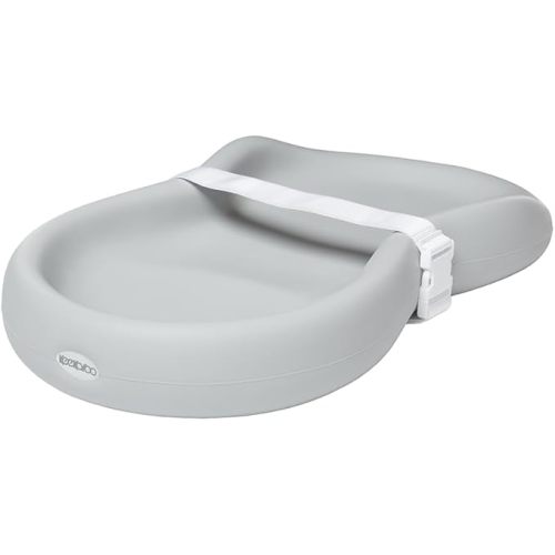 Keekaroo Peanut Changer Grey – The Original Made in USA Easy-to-Clean Changing pad and The only Shell Over Foam, Fully impermeable to Fluid