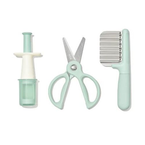 OXO Tot 3pc Baby Food Prep Crinkle Cutter Set - Opal