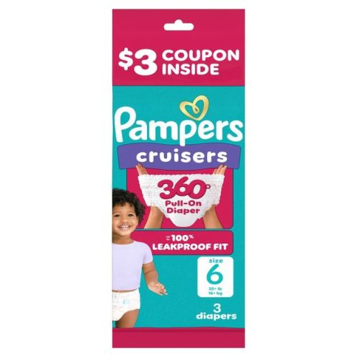 Pampers Cruisers 360 Diapers Trial Pack - Size 6 - 3ct