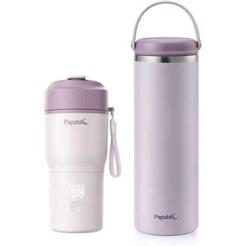 Papablic 360° Breastmilk Cooler & Portable Breast Milk Warmer, Purple