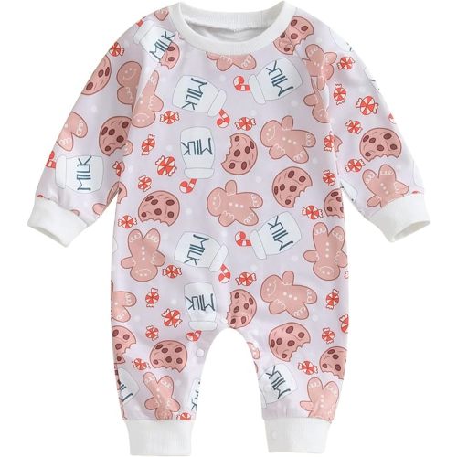 Newborn Baby Girl Boy Christmas Outfit Long Sleeve Romper Jumpsuit Bodysuit Santa Infant Fall Winter Clothes