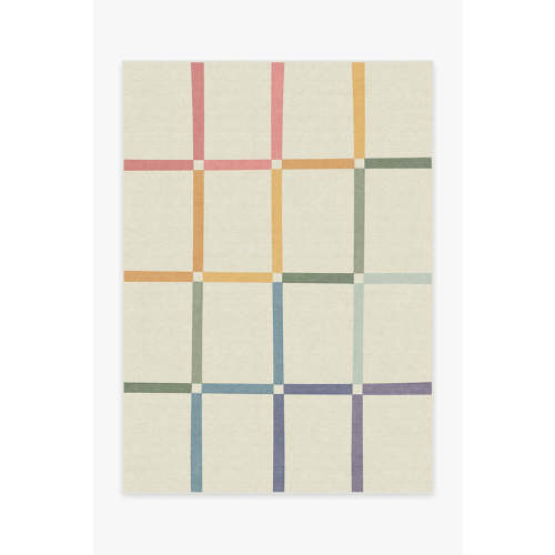 The Home Edit Joanna Ivory Rainbow Rug | Ruggable