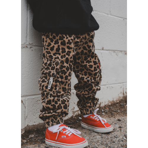 Leopard Cord Cargos | Little Trouble