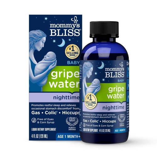 Mommy's Bliss Gripe Water Night Time, Herbal supplement for infants 1 month+, 4 fl oz
