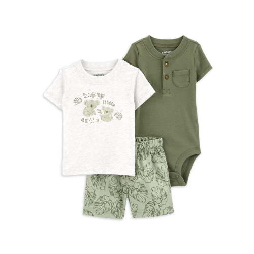 Carter's Child of Mine Baby Boy Shorts Outfit Set, 3-Piece, Sizes 0/3-24 Months
