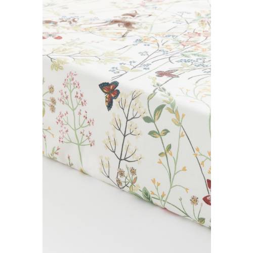 PATTERNED COTTON FITTED SHEET