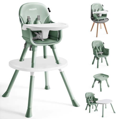 HARPPA Feeding Chair for Baby, 8-in-1 Convertible High Chair for Babies and Toddlers, Green