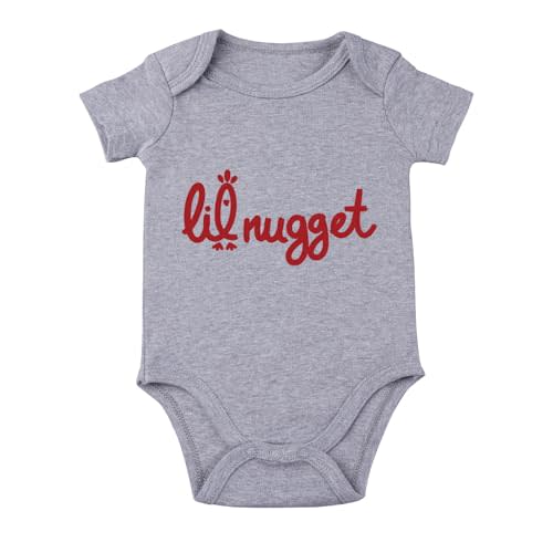 Little Nugget Bodysuit Baby Funny Lil Nugget Baby Bodysuit Chicken Bodysuits Boy Girls Clothes