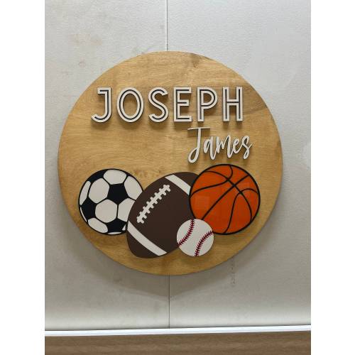 Sports nursery sign|Boys nursery room decor|Nursery sign| Boys nursery sign|Soccer nursery room decor|Football Room decor|Baseball Sign