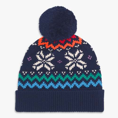Baby rainbow snowflake fair isle beanie | Primary.com