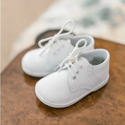 Angel Baby James Boy's White Leather Lace Up Shoe (Baby) – L'Amour Shoes