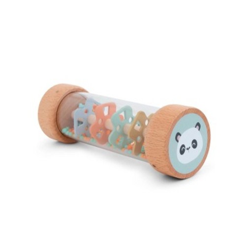 SARO Wooden Rainmaker Rattle - Soothing Rain Sounds Sensory Toy for Babies, Wooden Shaker for Auditory & Visual Stimulation