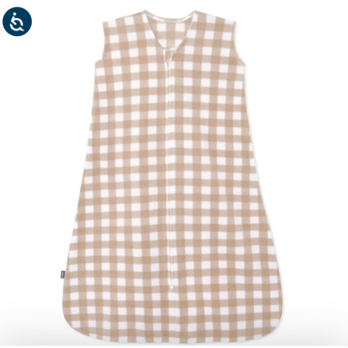 Tan Gingham Micro-Fleece Sleep Sack | Medium | HALO