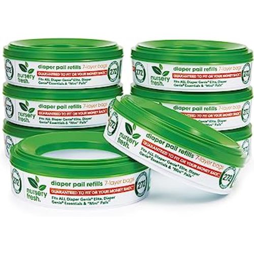 Nursery Fresh Refill for Diaper Genie and Munchkin® Diaper Pails, 2,176 Count, 8 Pack