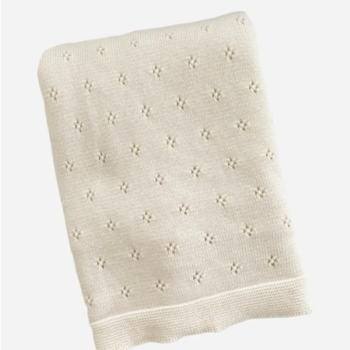 Organic Baby Cotton Heirloom Pique Blanket