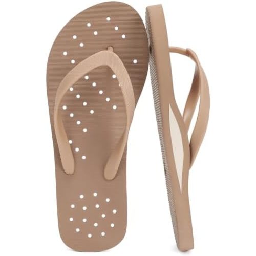 STQ Womens Shower Shoes Pool Beach Flip Flops with Arch Support