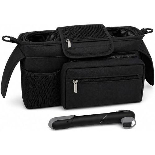 Jogging Stroller Organizer with Tire Pump for All Jogger Baby Stroller