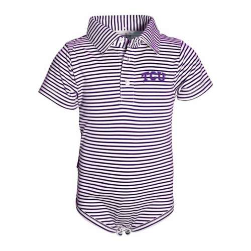TCU Horned Frogs PURPLE Baby Carson Polo Romper - 91970703