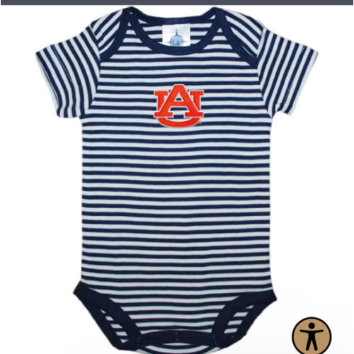 AUB | Auburn Striped Infant Bodysuit | Alumni Hall
