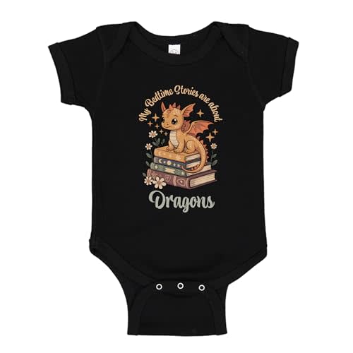 My Bedtime Stories Are About Dragons Baby Bodysuit One Piece or Toddler T-Shirt Fantasy Baby Clothes