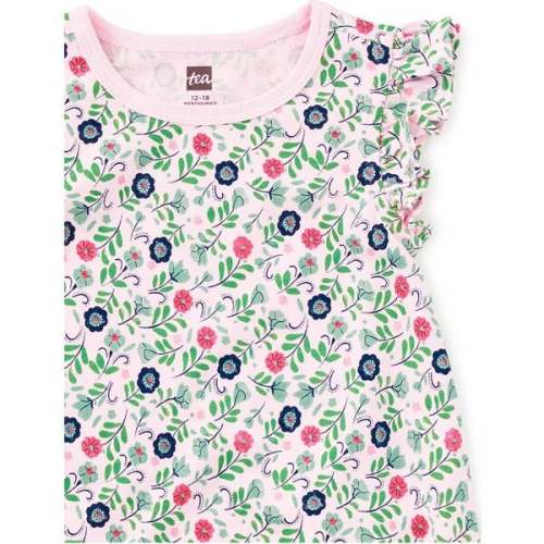 Flutter Baby Romper, Azulejos Florales - Tea Collection | Maisonette